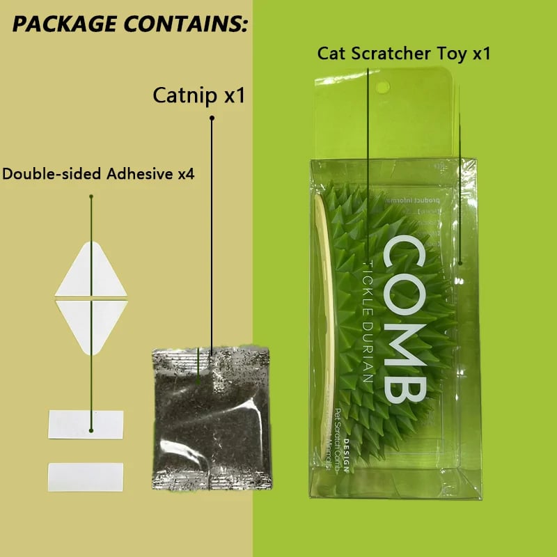 DJIWJDCDA (🔥Summer Sale - 47% OFF) Durian Self-Adhesive Cat Scratcher Toy