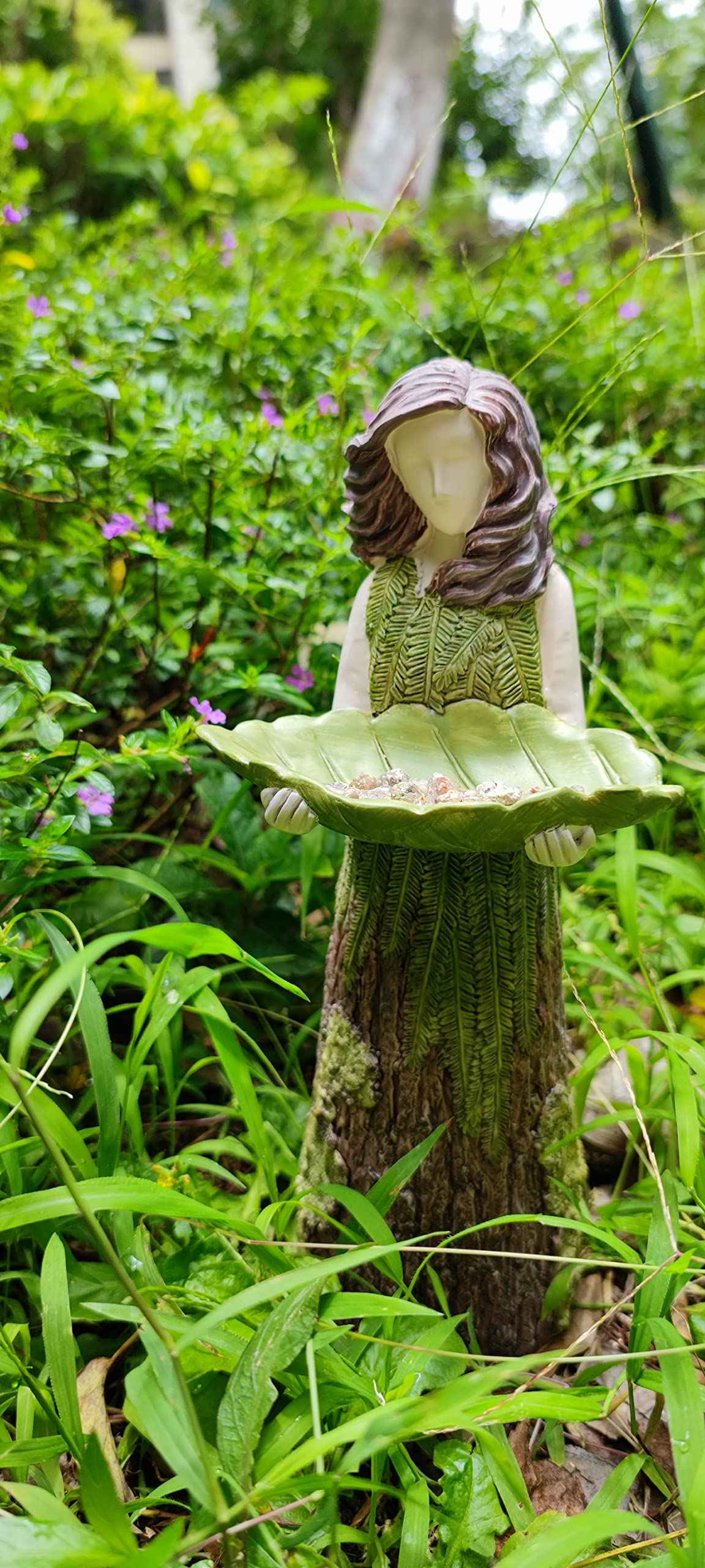 DJIWJDCDA Forest Girl Bird Feeder - Bird Feeder Fairy Statue