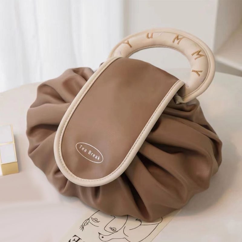 DJIWJDCDA ✨Lazy Drawstring Makeup Fashion Handbag