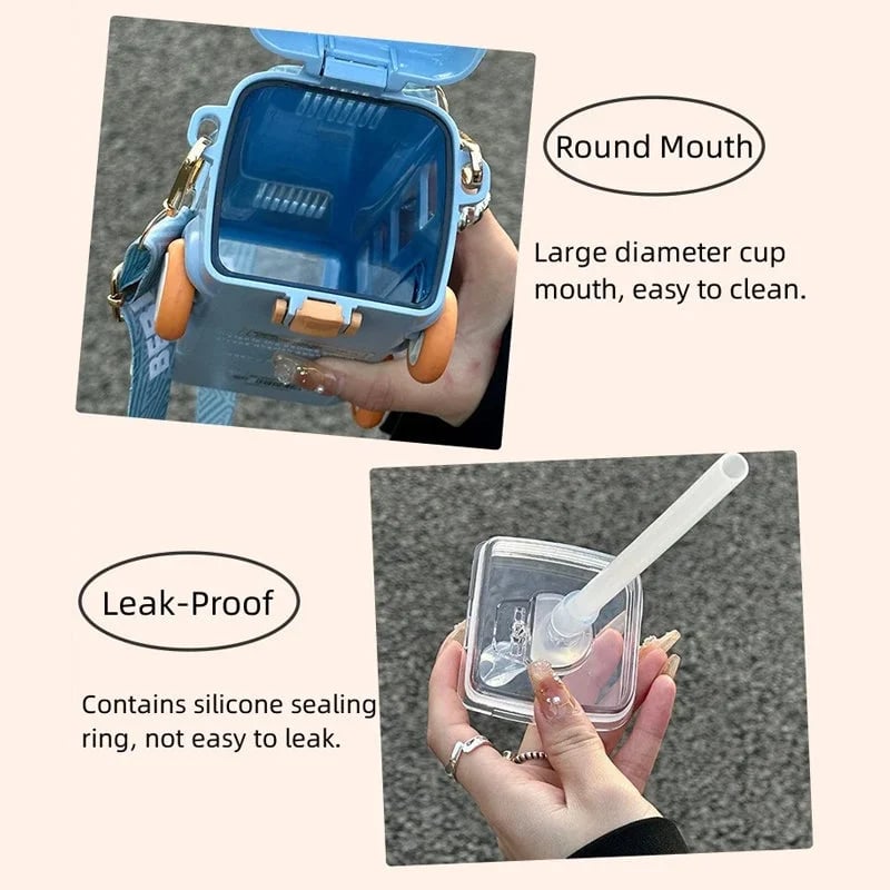 DJIWJDCDA Portable Water Cup in Bus Shape