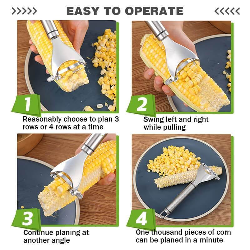 DJIWJDCDA Premium Stainless Steel Corn Peeler