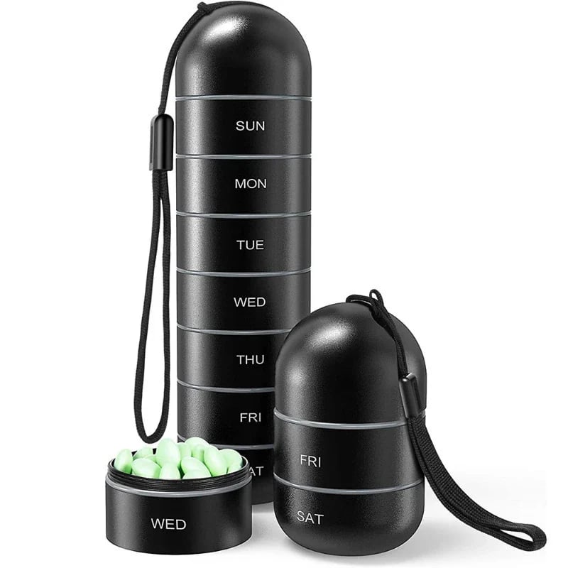 DJIWJDCDA 🎁Hot Sale🎁 7 Days Portable Pill Case for Travel