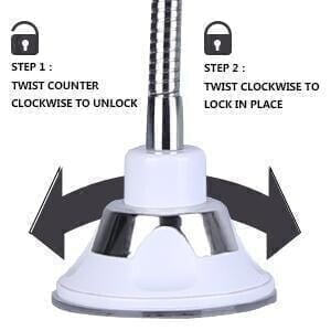 DJIWJDCDA 360° Flexible Light Up 10X Magnification Makeup Mirror