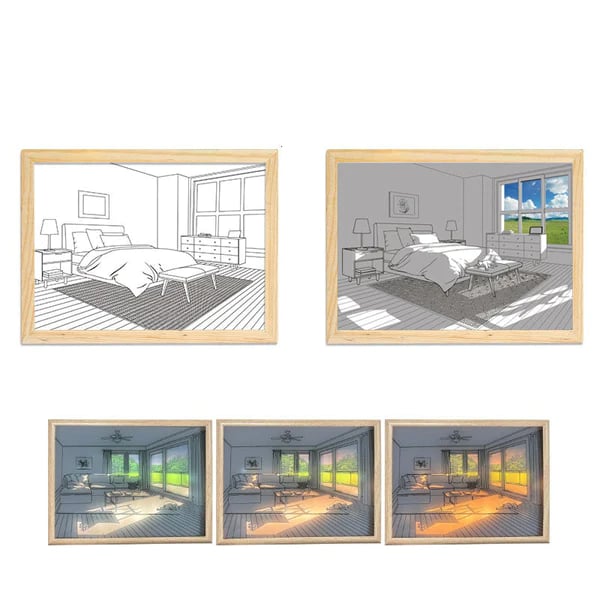 DJIWJDCDA 🖼️Lighting Painting Decoration