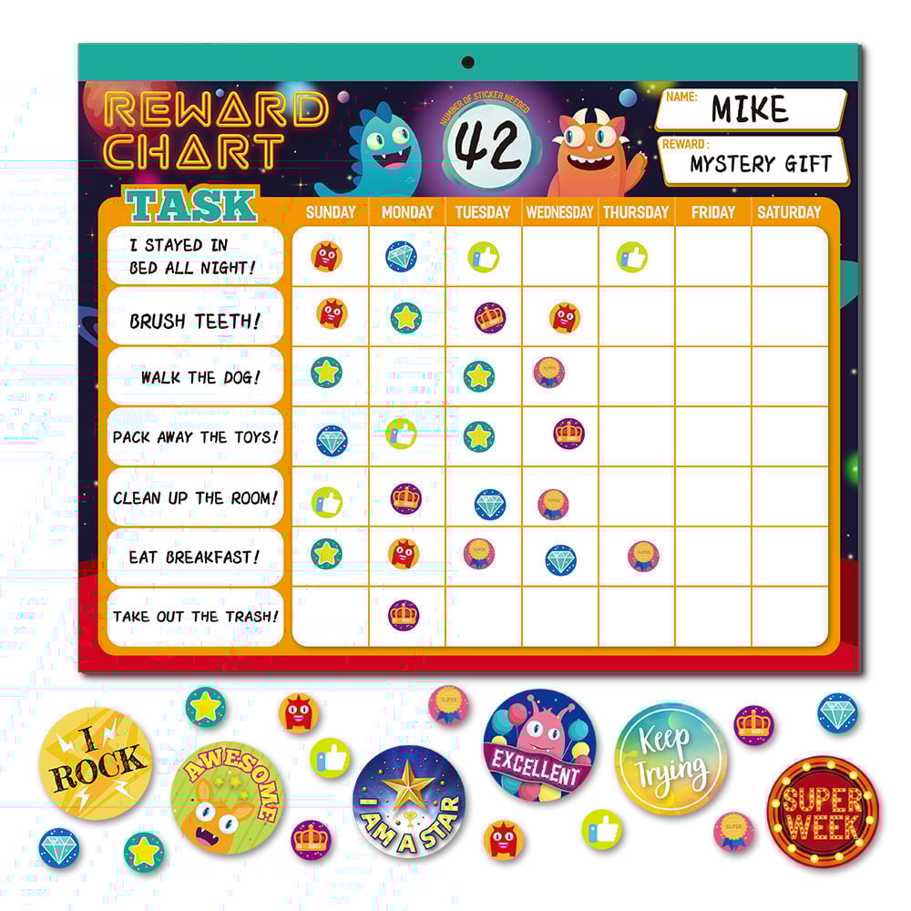 DJIWJDCDA Behavior Reward Chart -For Kids