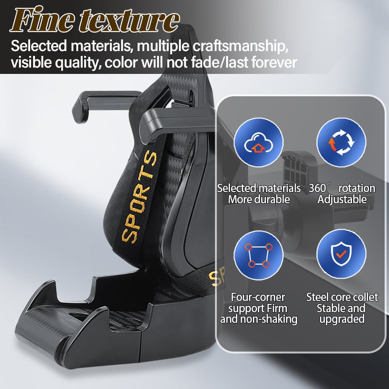 🔥HOT SALE - Carbon Fiber Sports Car Seat Phone Holder