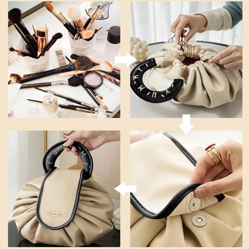 DJIWJDCDA ✨Lazy Drawstring Makeup Fashion Handbag