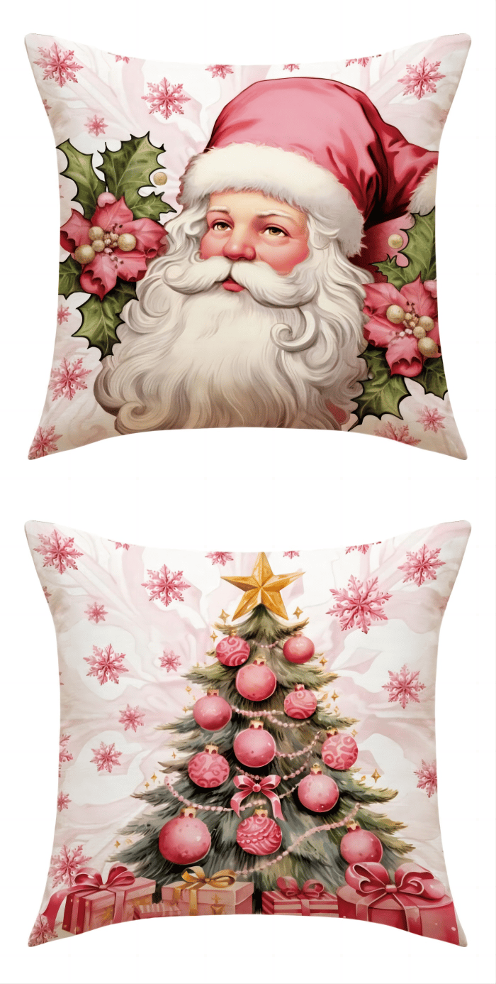 DJIWJDCDA 2023 New Pink Christmas Pillow Covers-New Christmas Home Products