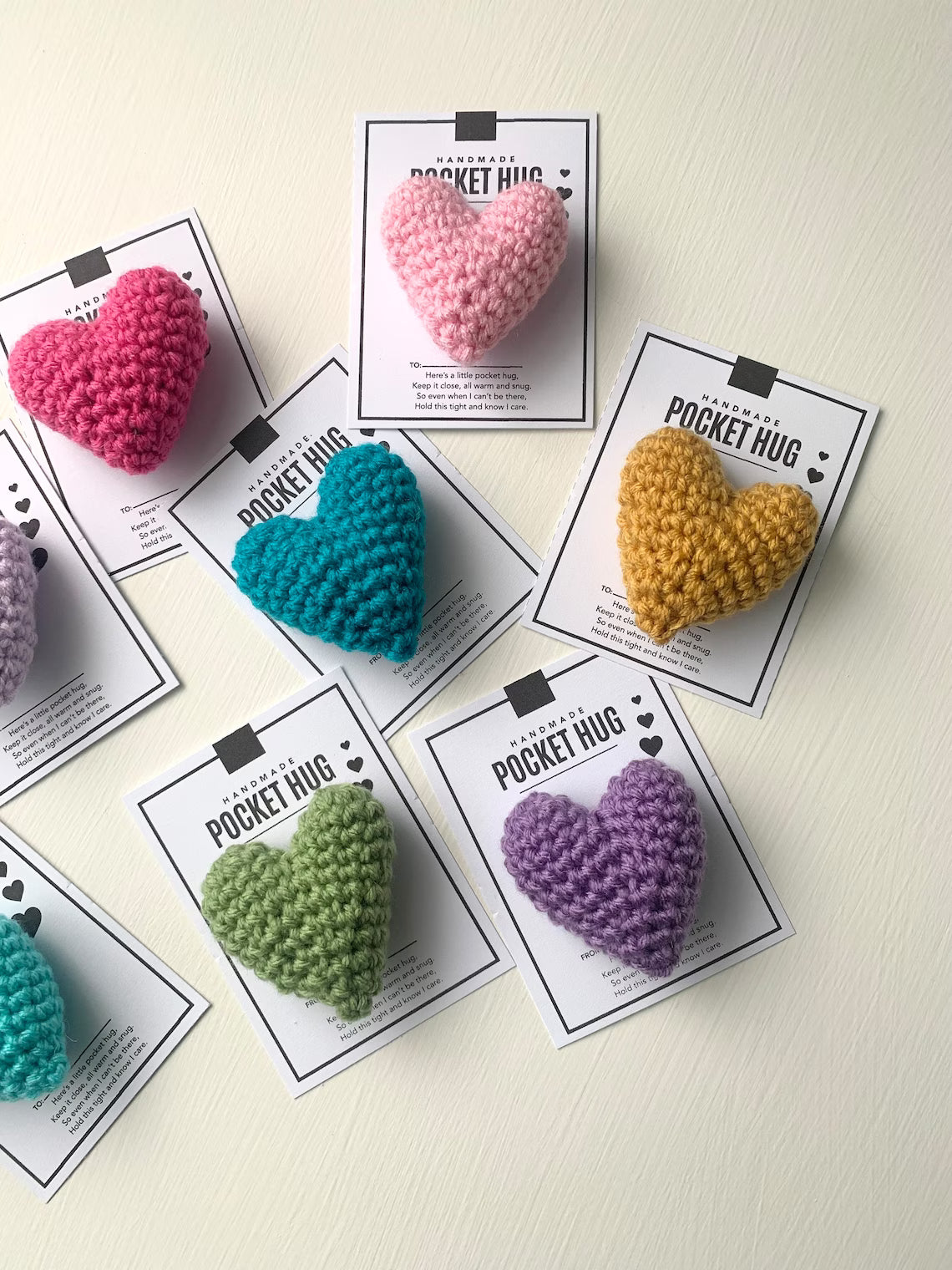 DJIWJDCDA BIGGEST SALE - 49% OFF ❤️Pocket Hug, Crocheted Heart, Small Gift